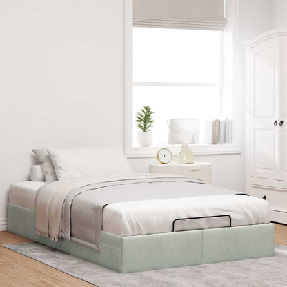 Bedframe zonder matras 120x190 cm fluweel lichtgrijs