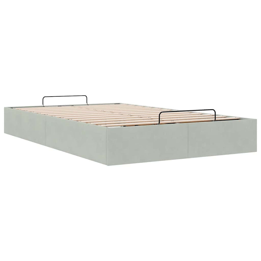 Bedframe zonder matras 120x190 cm fluweel lichtgrijs