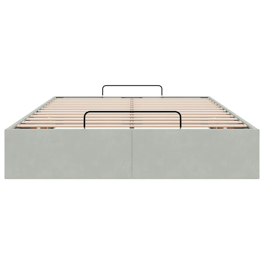 Bedframe zonder matras 120x190 cm fluweel lichtgrijs