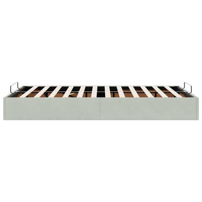 Bedframe zonder matras 120x190 cm fluweel lichtgrijs