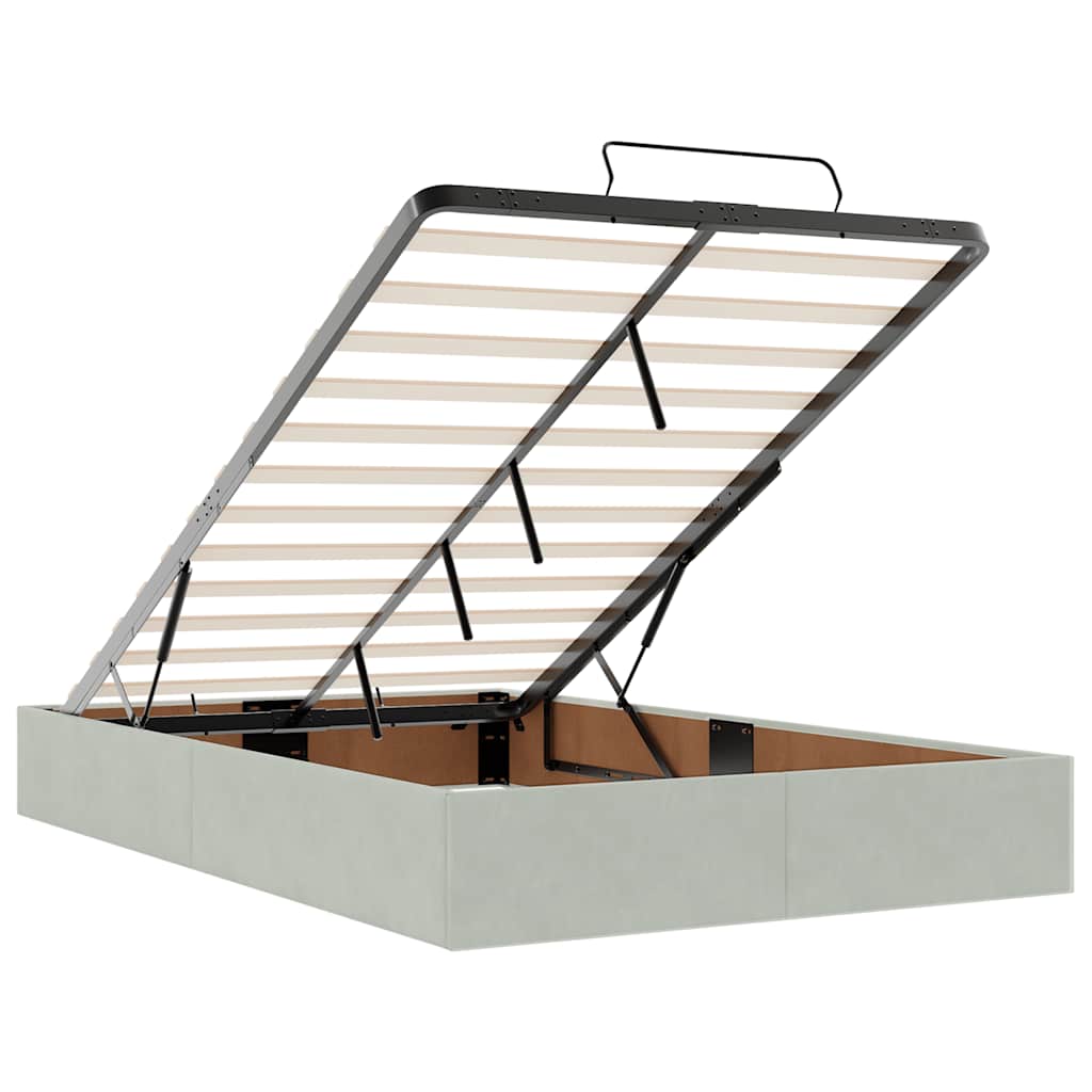Bedframe zonder matras 120x190 cm fluweel lichtgrijs