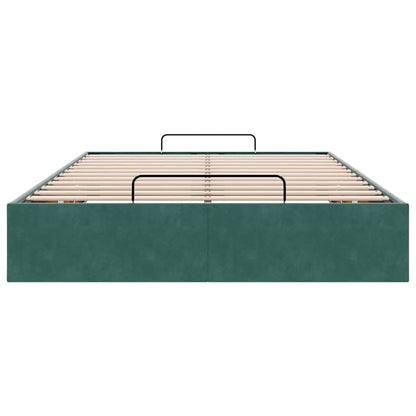 Bedframe zonder matras 120x190 cm fluweel donkergroen