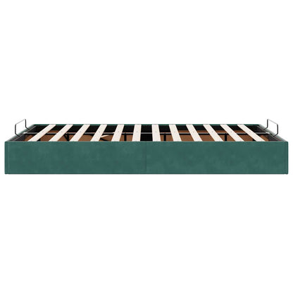 Bedframe zonder matras 120x190 cm fluweel donkergroen