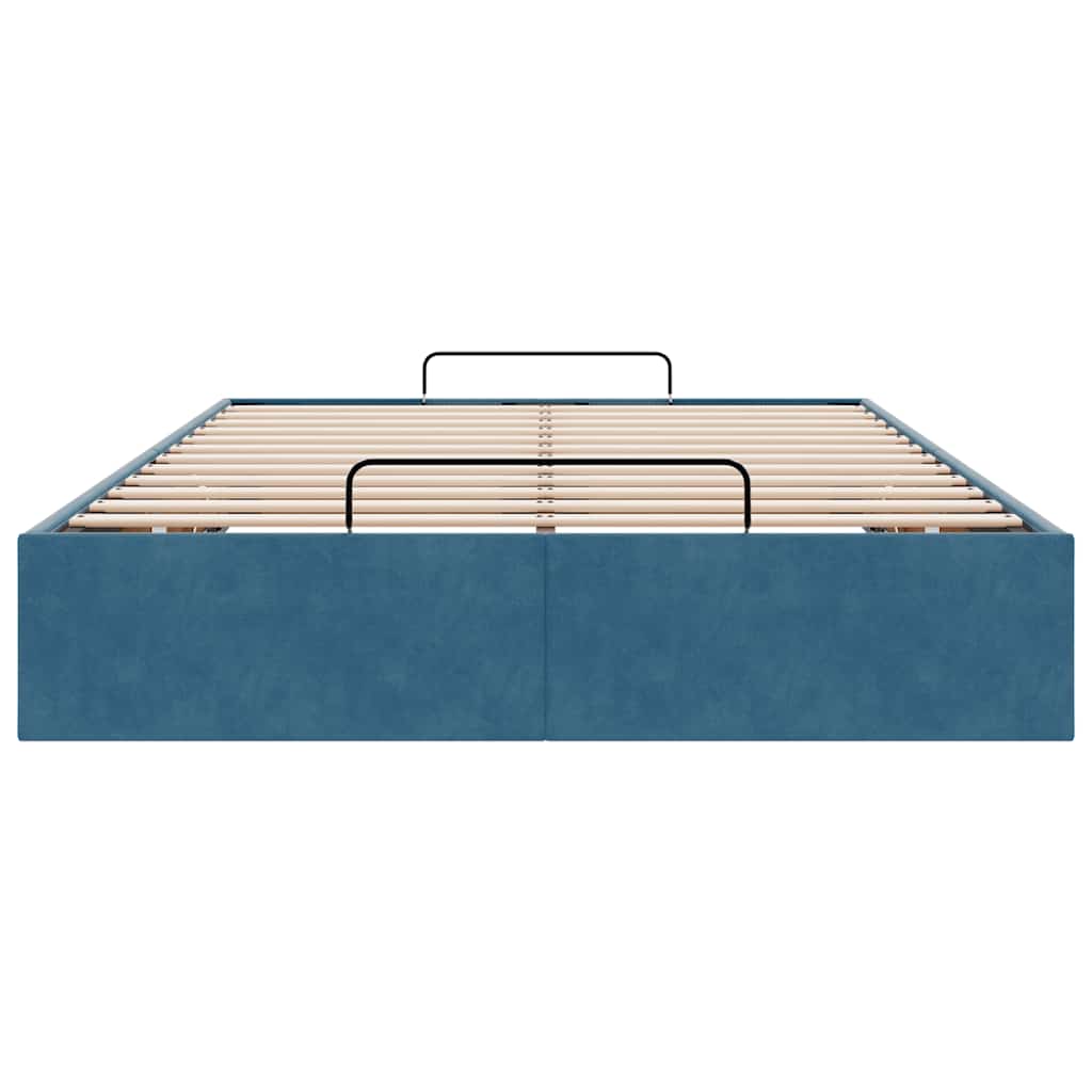 Bedframe zonder matras 120x190 cm fluweel donkerblauw