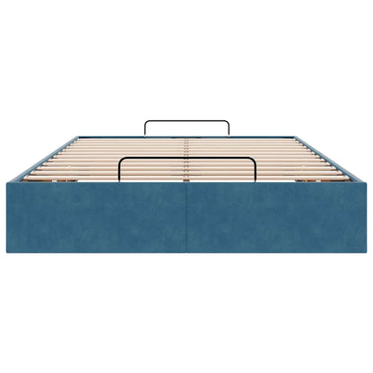 Bedframe zonder matras 120x190 cm fluweel donkerblauw