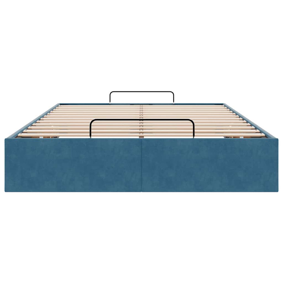 Bedframe zonder matras 120x190 cm fluweel donkerblauw