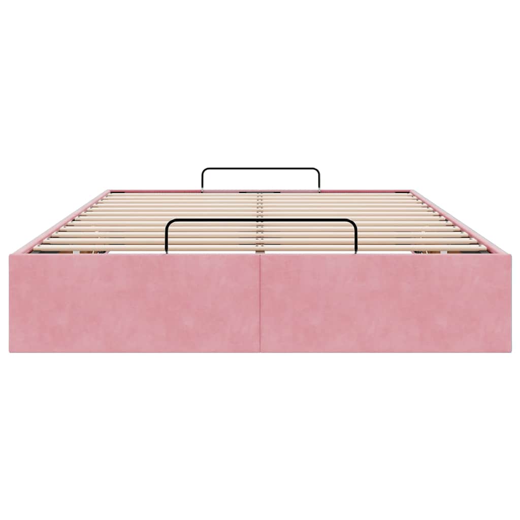 Bedframe zonder matras 120x190 cm fluweel roze
