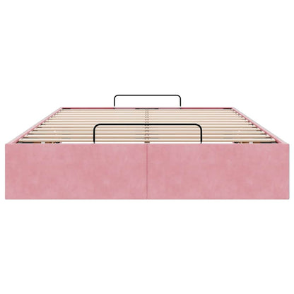 Bedframe zonder matras 120x190 cm fluweel roze