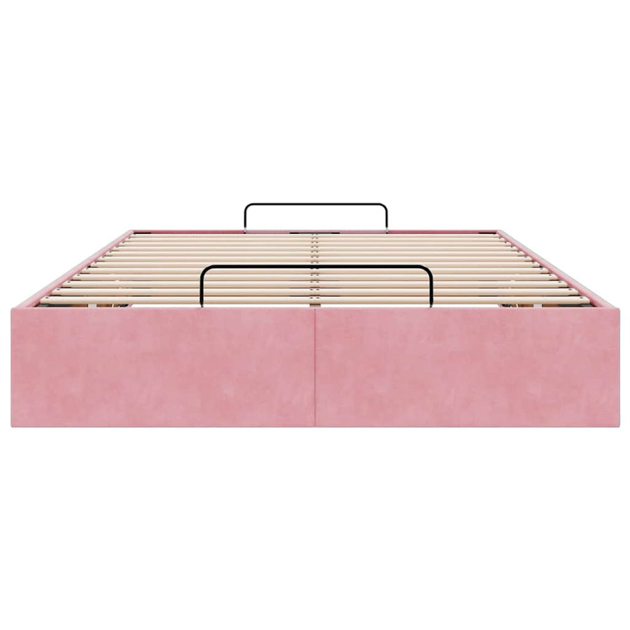 Bedframe zonder matras 120x190 cm fluweel roze