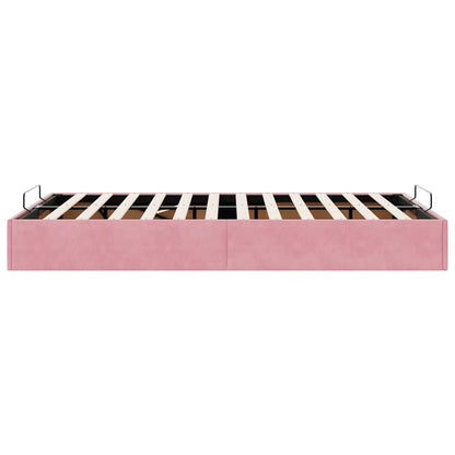 Bedframe zonder matras 120x190 cm fluweel roze