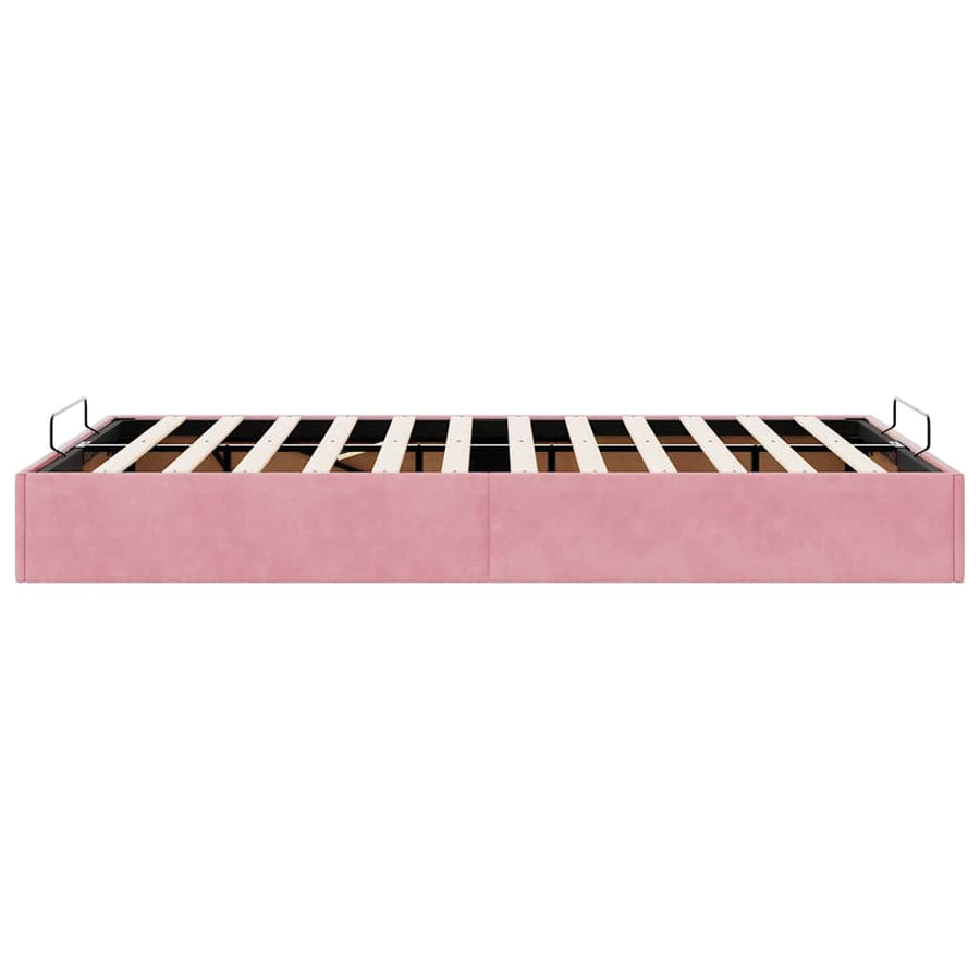 Bedframe zonder matras 120x190 cm fluweel roze