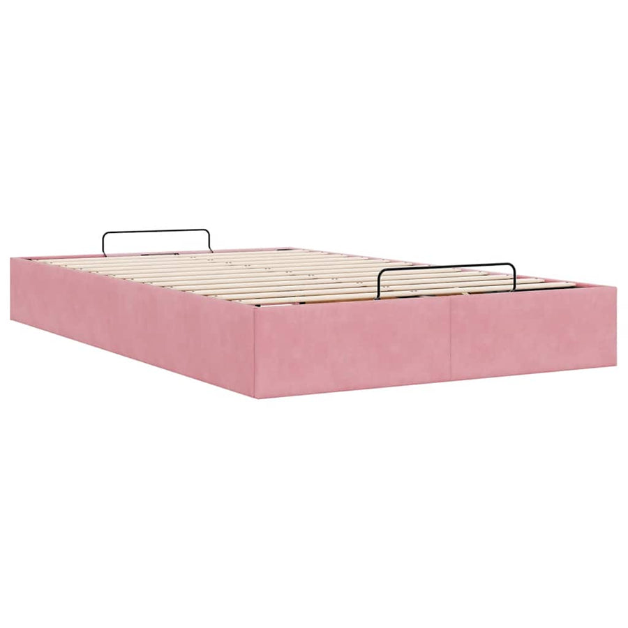 Bedframe zonder matras 120x190 cm fluweel roze
