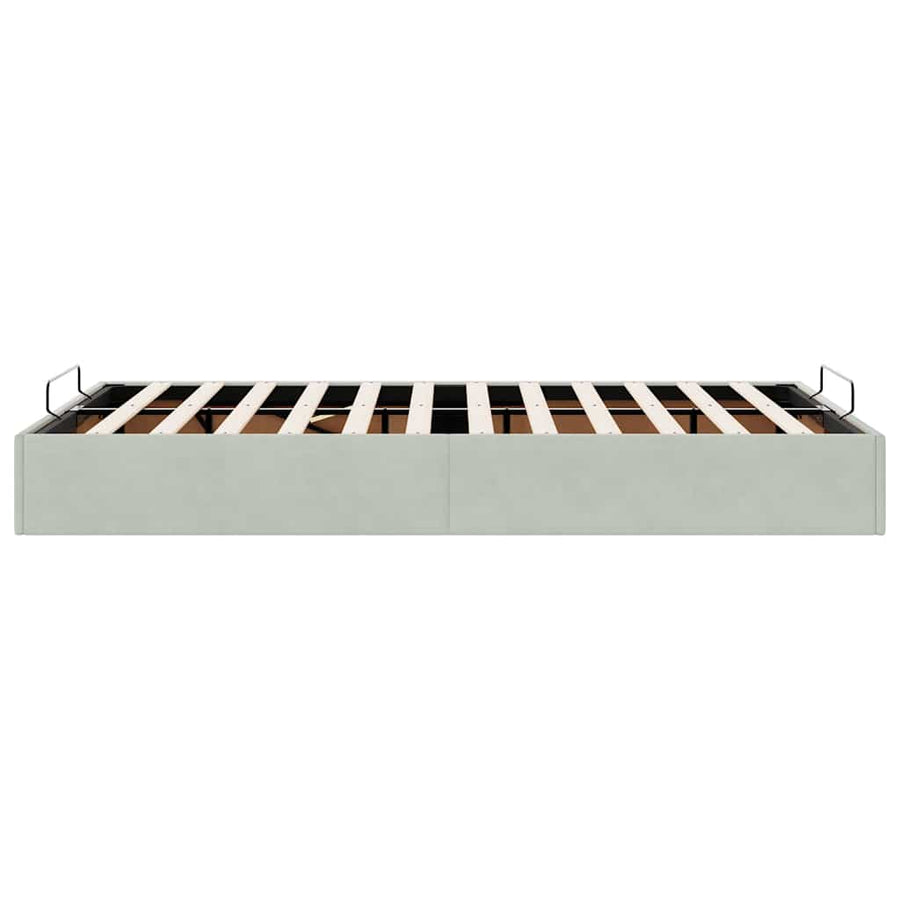 Bedframe zonder matras 120x200 cm fluweel lichtgrijs