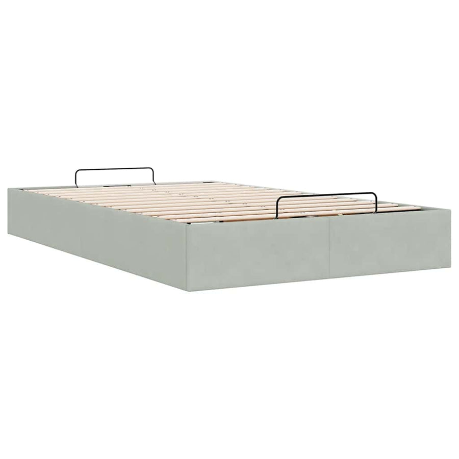 Bedframe zonder matras 120x200 cm fluweel lichtgrijs