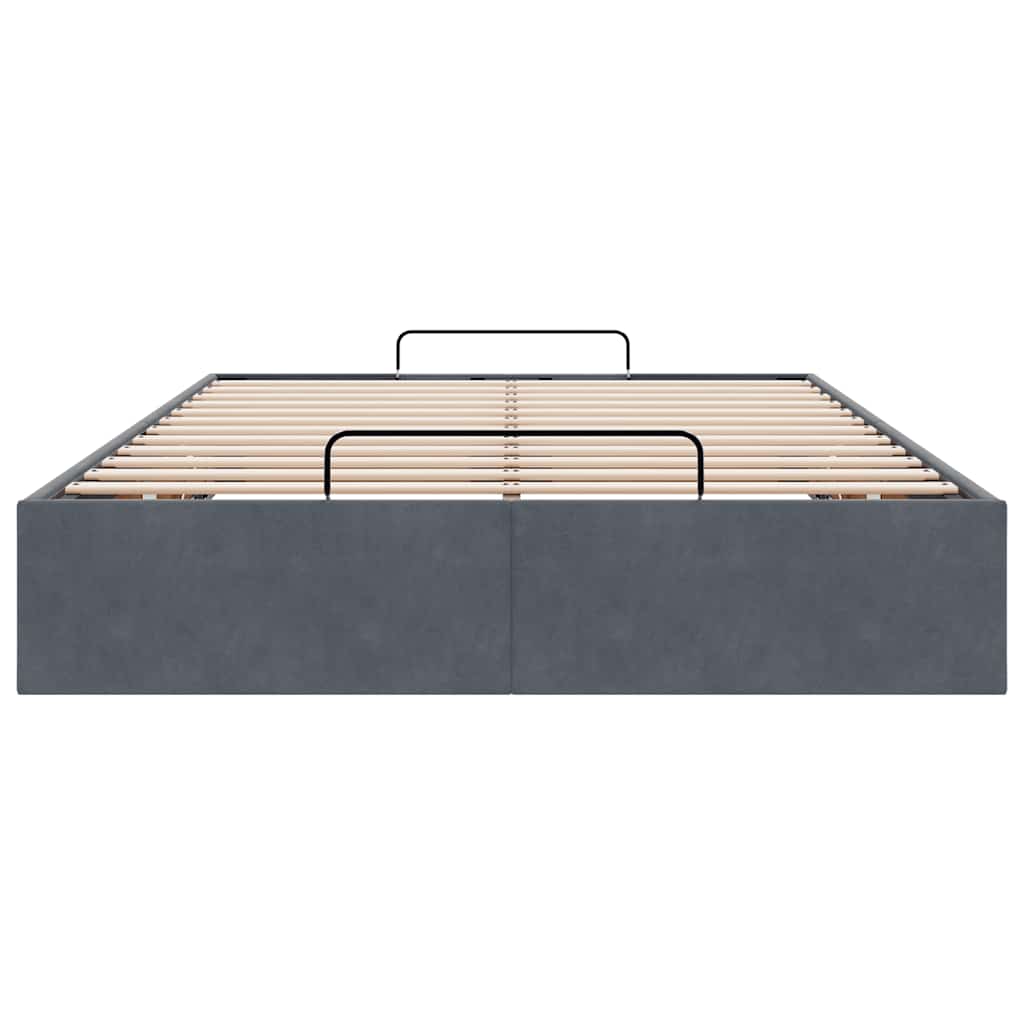 Bedframe zonder matras 120x200 cm fluweel donkergrijs