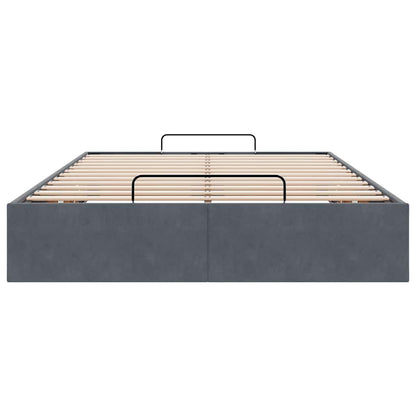 Bedframe zonder matras 120x200 cm fluweel donkergrijs