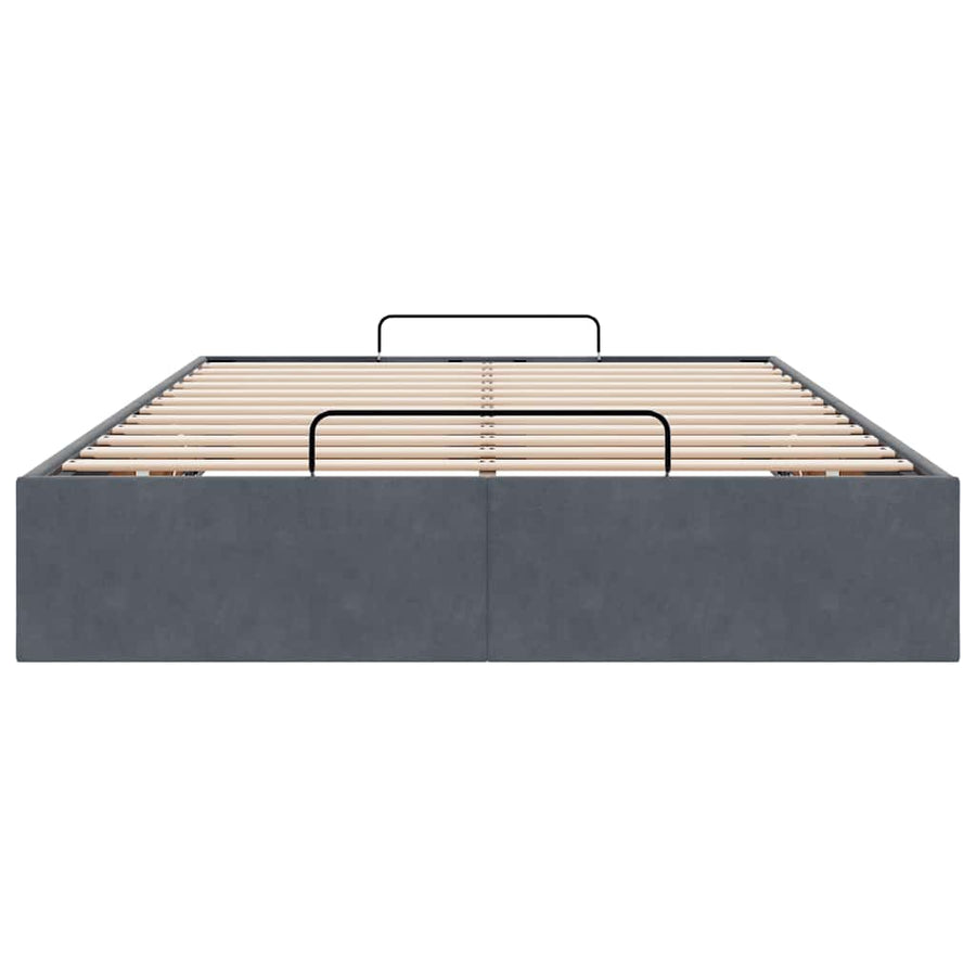 Bedframe zonder matras 120x200 cm fluweel donkergrijs