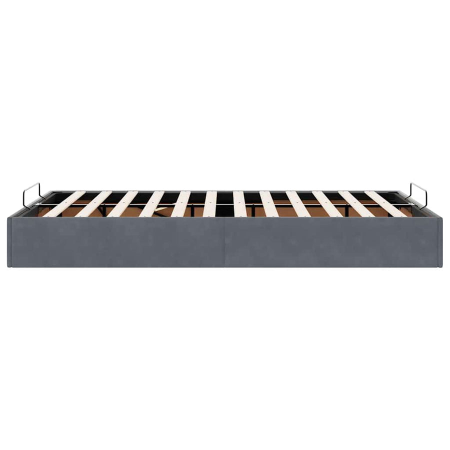 Bedframe zonder matras 120x200 cm fluweel donkergrijs