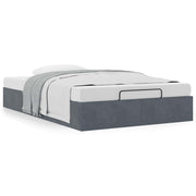 Bed frame without mattress 120x200 cm velvet dark grey