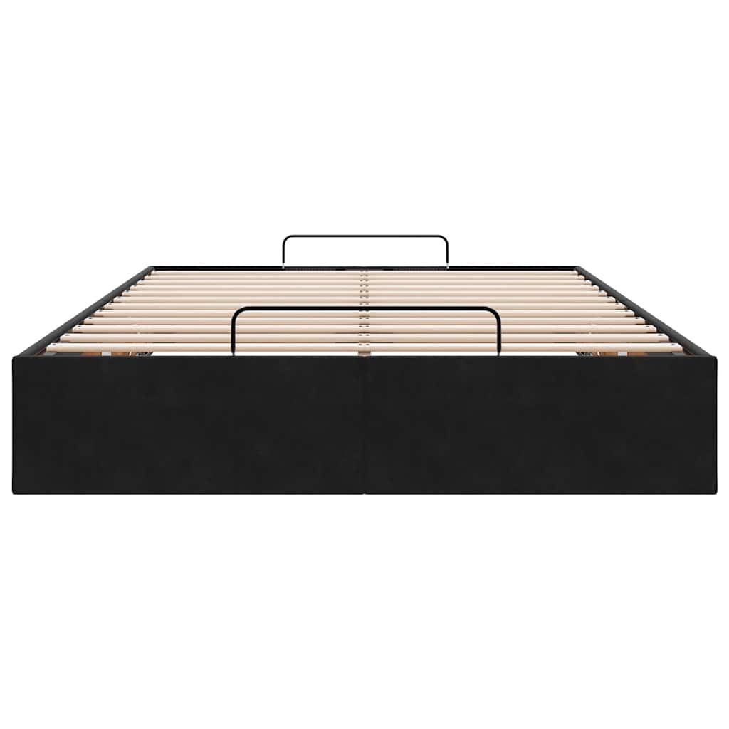 Bedframe zonder matras 120x200 cm fluweel zwart