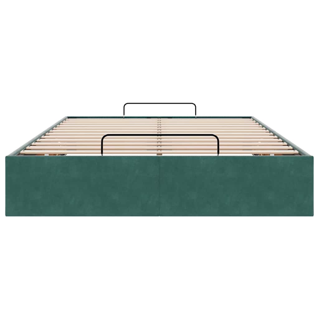 Ottoman bedframe zonder matras 120x200 cm fluweel donkergroen