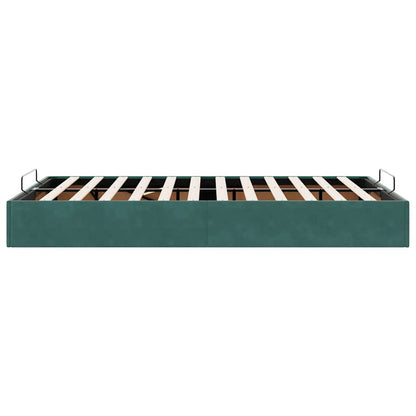 Ottoman bedframe zonder matras 120x200 cm fluweel donkergroen