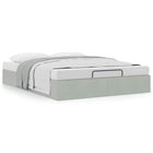 Ottoman Bed Frame without Mattress 140x190 cm Velvet Light Grey