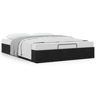 Ottoman bed frame without mattress 140x190 cm velvet black