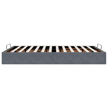 Ottoman bedframe zonder matras 140x200 cm fluweel donkergrijs