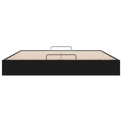 Ottoman bedframe zonder matras 160x200 cm fluweel zwart