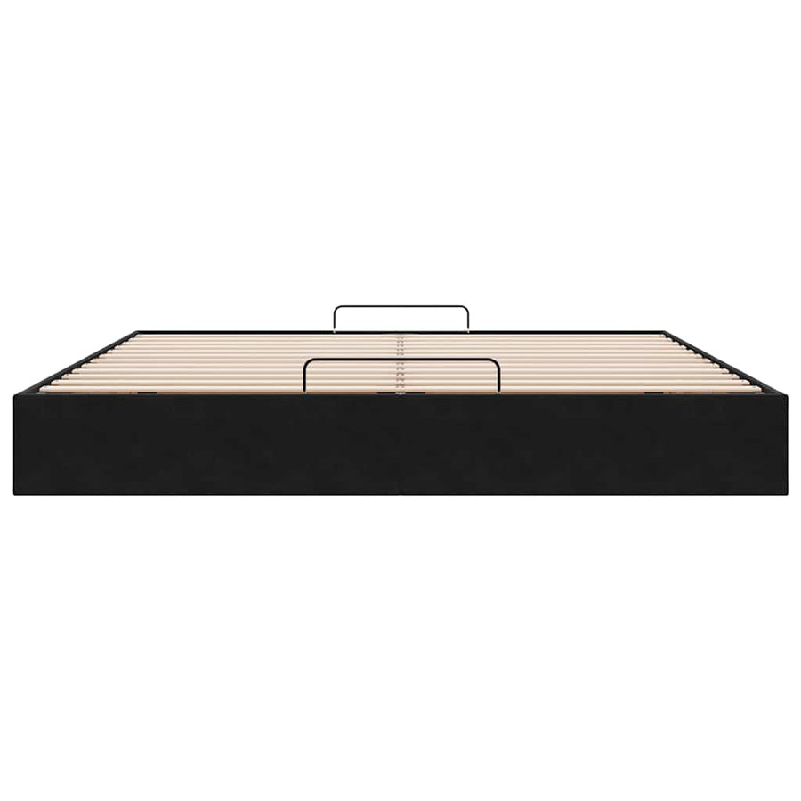 Ottoman bedframe zonder matras 160x200 cm fluweel zwart
