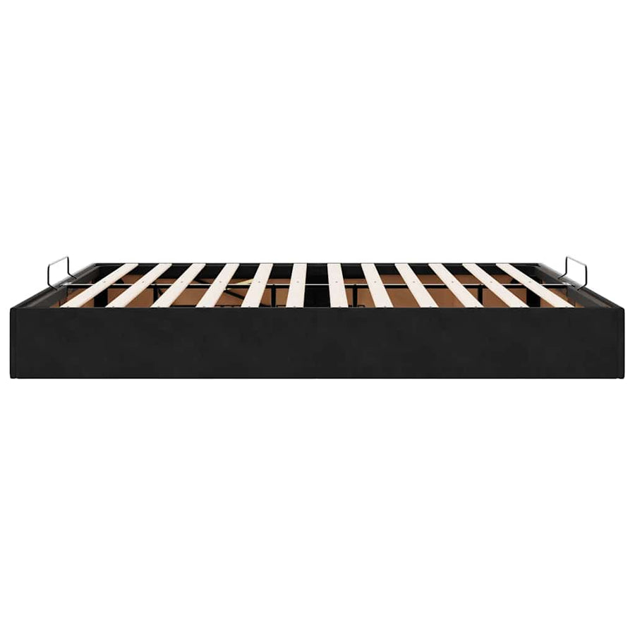 Ottoman bedframe zonder matras 160x200 cm fluweel zwart