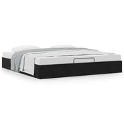 Bedframe 160x200 cm fluweel zwart met opbergruimte