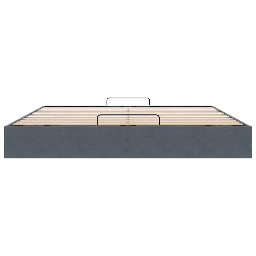 Ottoman bedframe zonder matras 180x200 cm fluweel donkergrijs
