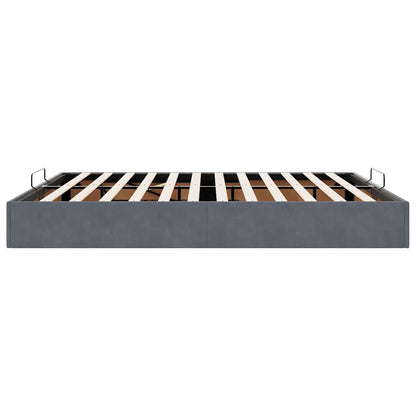 Ottoman bedframe zonder matras 180x200 cm fluweel donkergrijs