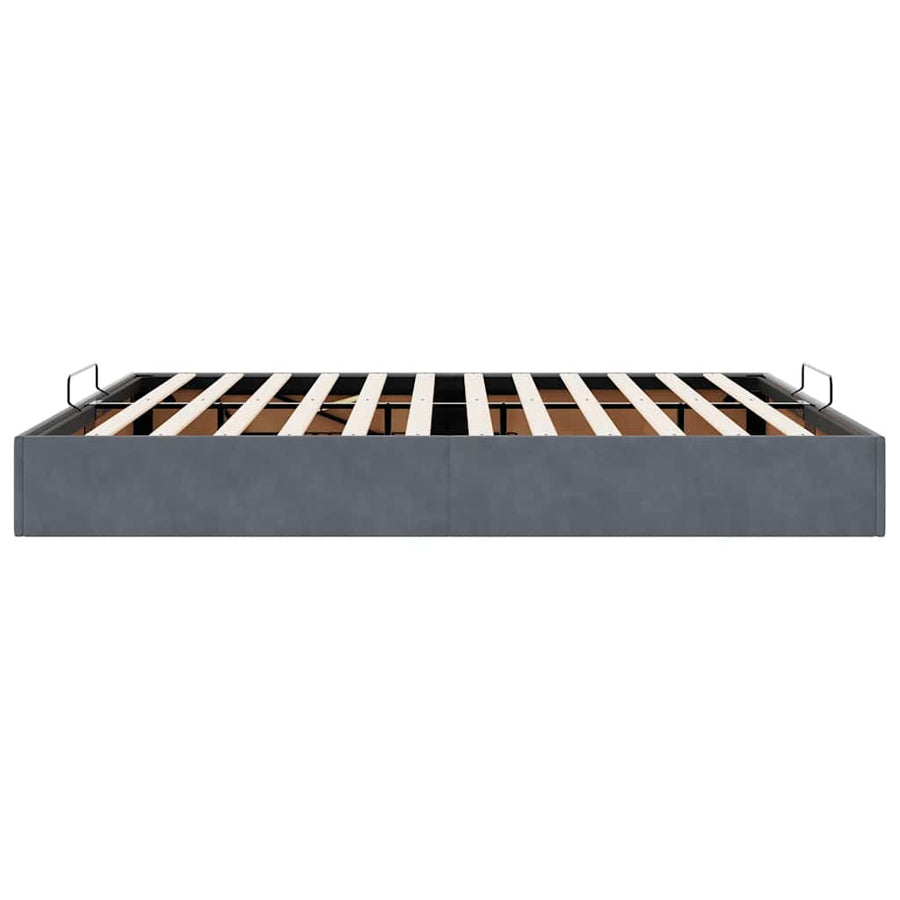 Ottoman bedframe zonder matras 180x200 cm fluweel donkergrijs