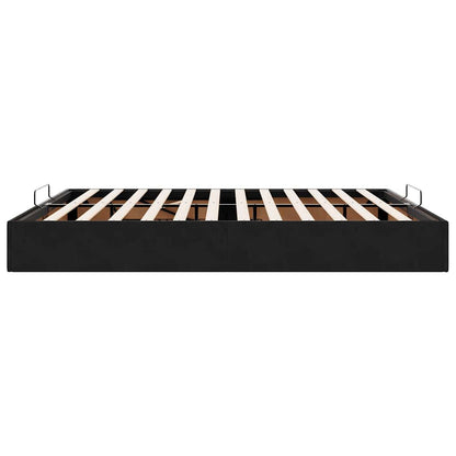 Ottoman bedframe zonder matras 180x200 cm fluweel zwart