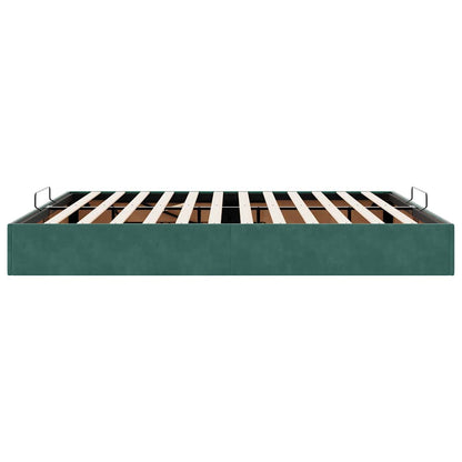 Ottoman bedframe zonder matras 180x200 cm fluweel donkergroen