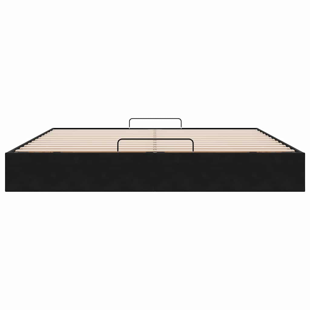 Ottoman bedframe zonder matras 200x200 cm fluweel zwart