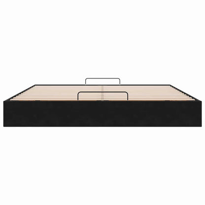 Ottoman bedframe zonder matras 200x200 cm fluweel zwart