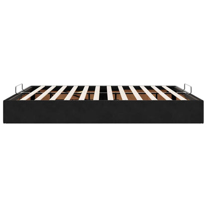Ottoman bedframe zonder matras 200x200 cm fluweel zwart
