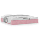 Bedframe 200x200 cm fluweel roze