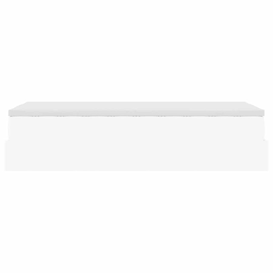 Ottoman bed met matras 80x200 cm kunstleer wit