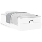 Ottoman bed with mattress 80x200 cm faux leather white