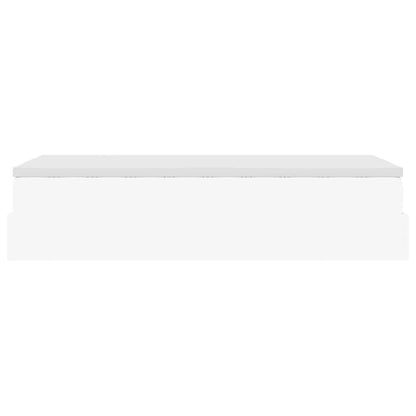 Ottoman bed met matras 90x190cm kunstleer wit