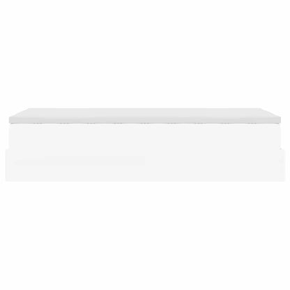Ottoman bed met matras 100x200cm kunstleer wit