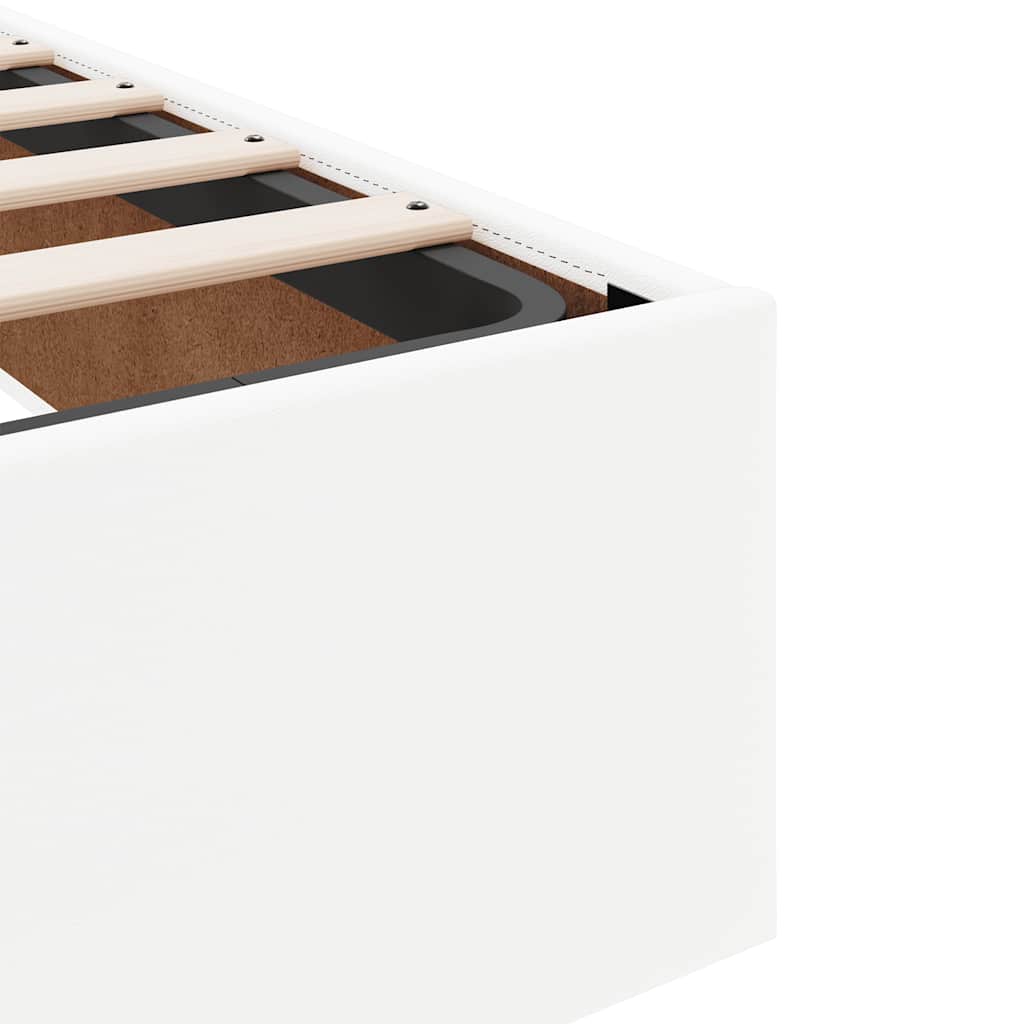 Ottoman bed met matras 120x190 cm kunstleer wit