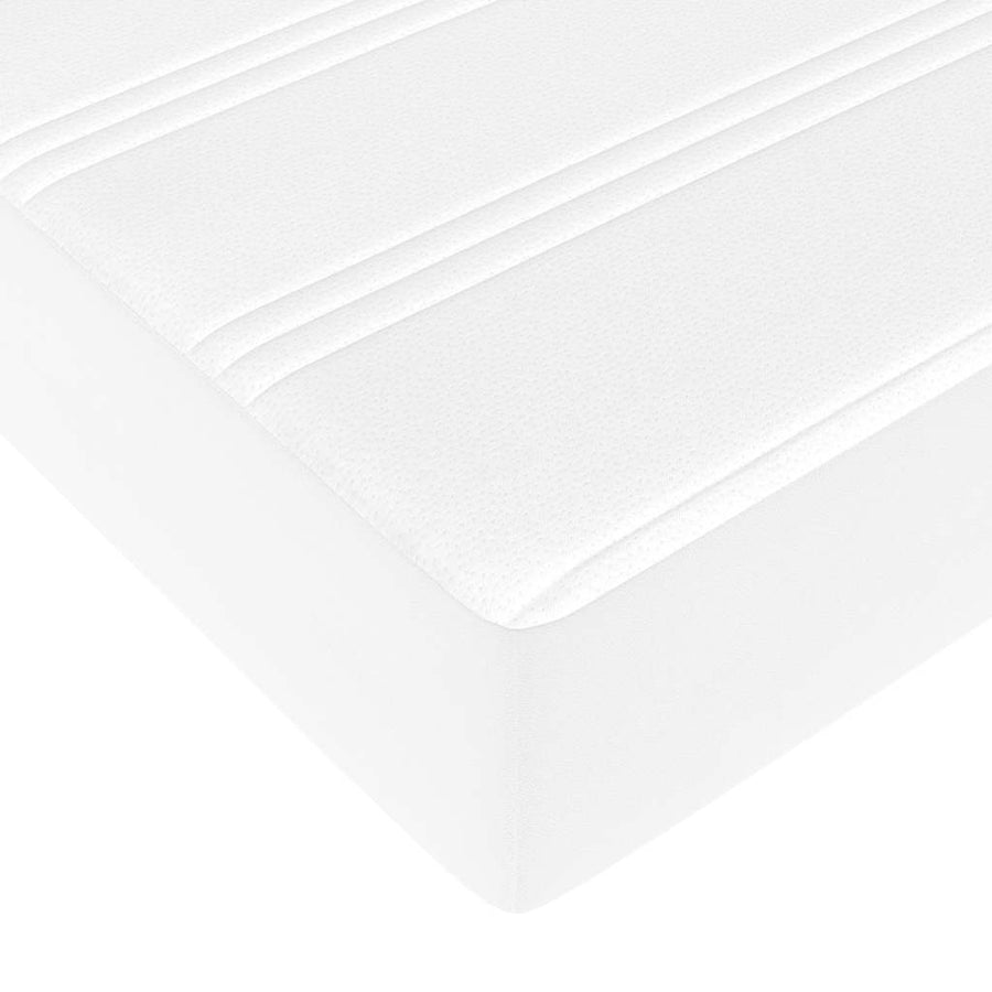 Ottoman bed met matras 120x190 cm kunstleer wit