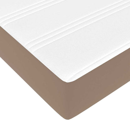 Ottoman bed met matras 120x190 cm kunstleer cappuccinokleurig