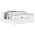 Ottoman bed met matras 120x200 cm wit